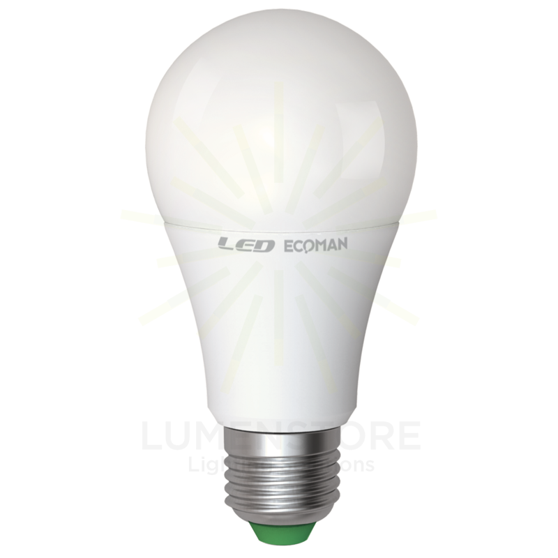 lampadina led sfera e27 11w luce naturale 4000k ecoman vetro ghiaccio