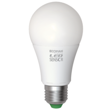 lampadina led goccia e27 10w luce fredda 6000k ecoman vetro ghiaccio sensor360