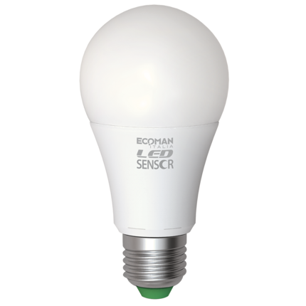 lampadina led goccia e27 10w luce calda 3000k ecoman sensor360