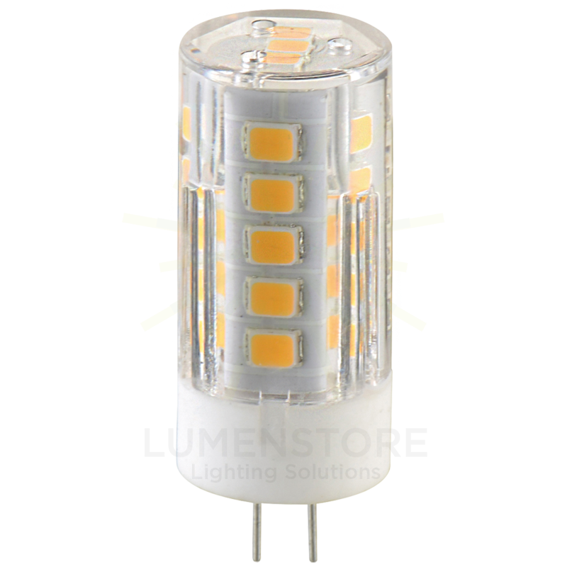 lampadina led 12v lucciola g4 3w luce calda 3000k ecoman vetro trasparente