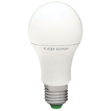 lampadina led sfera e27 15w luce naturale 4000k ecoman vetro ghiaccio