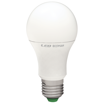 lampadina led sfera e27 15w luce naturale 4000k ecoman vetro ghiaccio