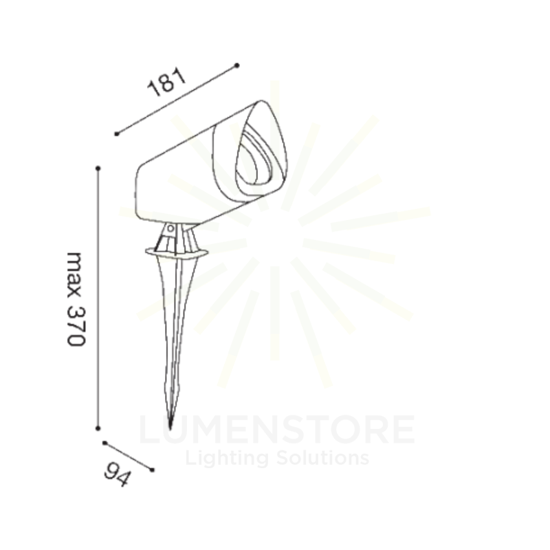 proiettore mercury gu10 gealed antracite ip65