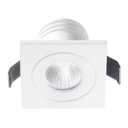 faretto alya 5w luce naturale 4000k gealed quadrato ad incasso bianco