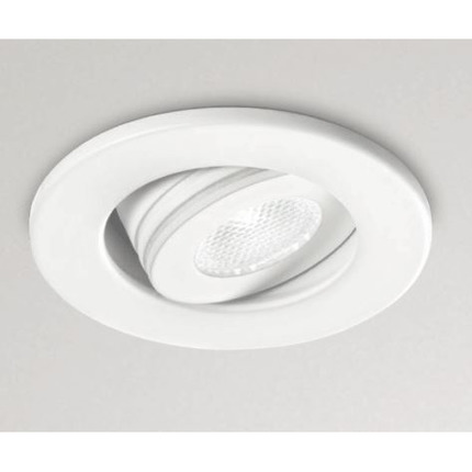 faretto elara 3w luce naturale 4000k gealed tondo ad incasso orientabile bianco opaco