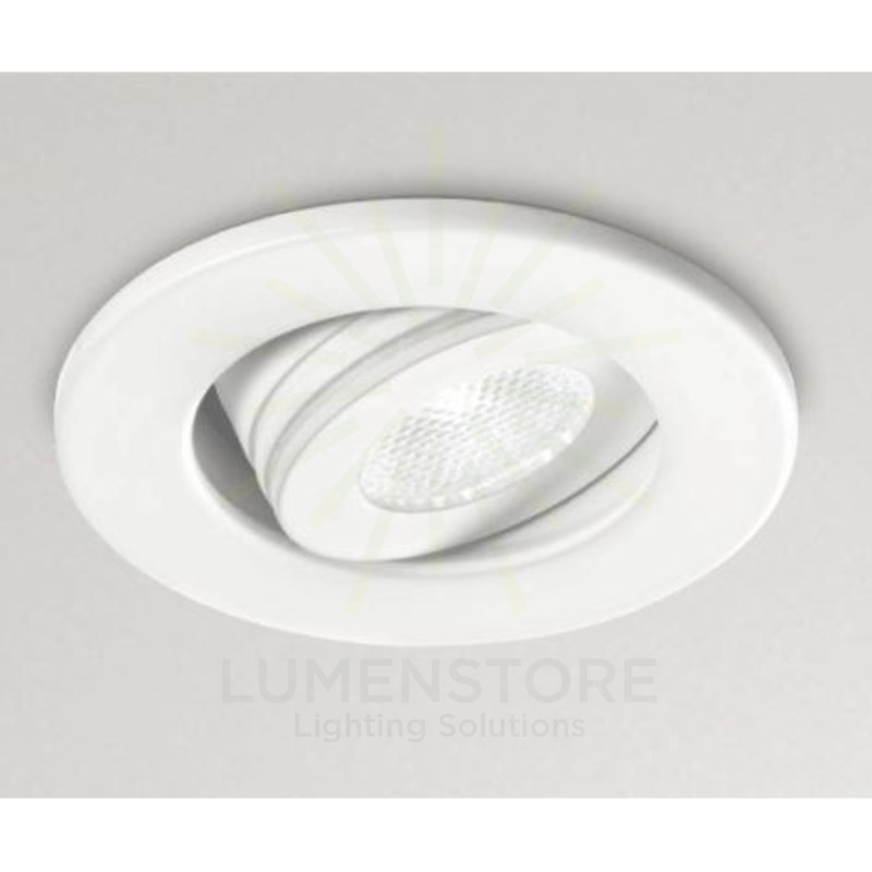 faretto elara 3w luce naturale 4000k gealed tondo ad incasso orientabile bianco opaco