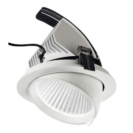 faretto chandra 40w luce naturale 4000k gealed grande ad incasso orientabile bianco