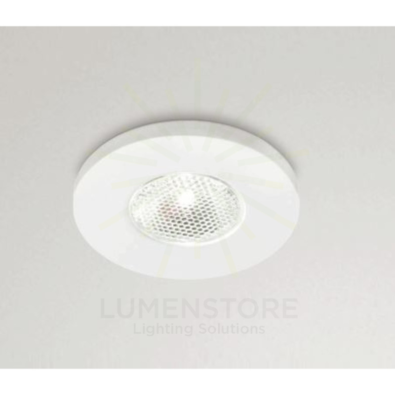 faretto glam 3w luce calda 3000k gealed tondo ad incasso bianco