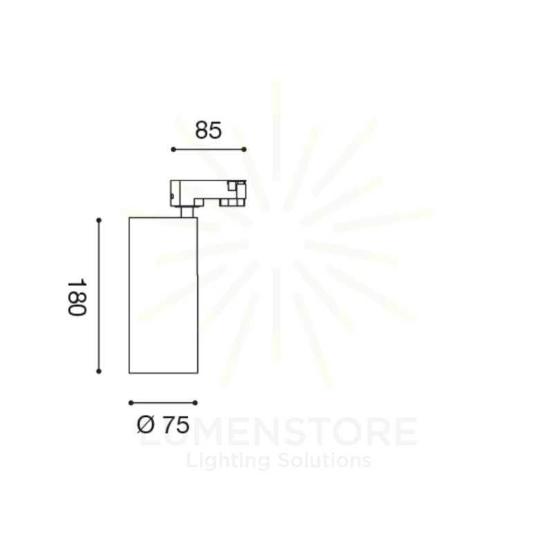 faretto da binario dimas 20w luce naturale 4000k gealed piccolo nero