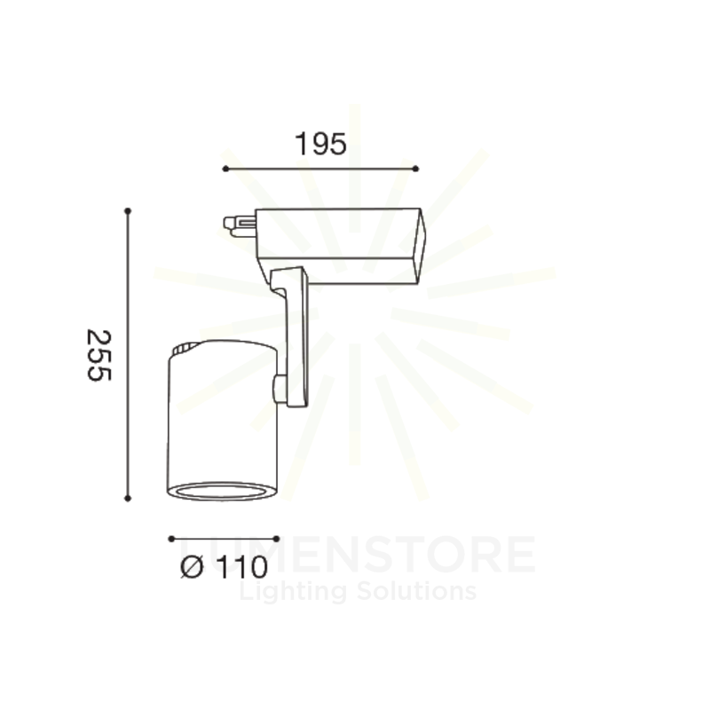 faretto da binario akina 45w luce naturale 4000k gealed grande