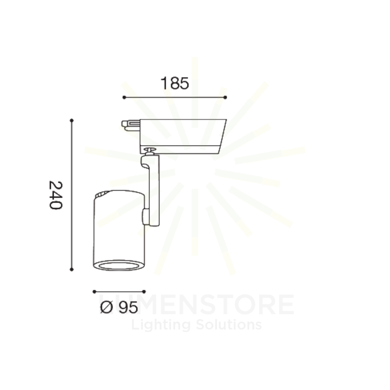 faretto da binario akina 30w luce naturale 4000k gealed medio