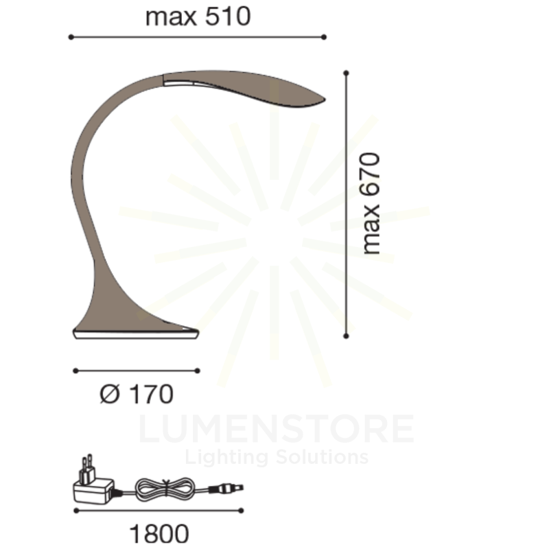 lampada da tavolo nunki 4.5w luce calda 3000k gealuce oro