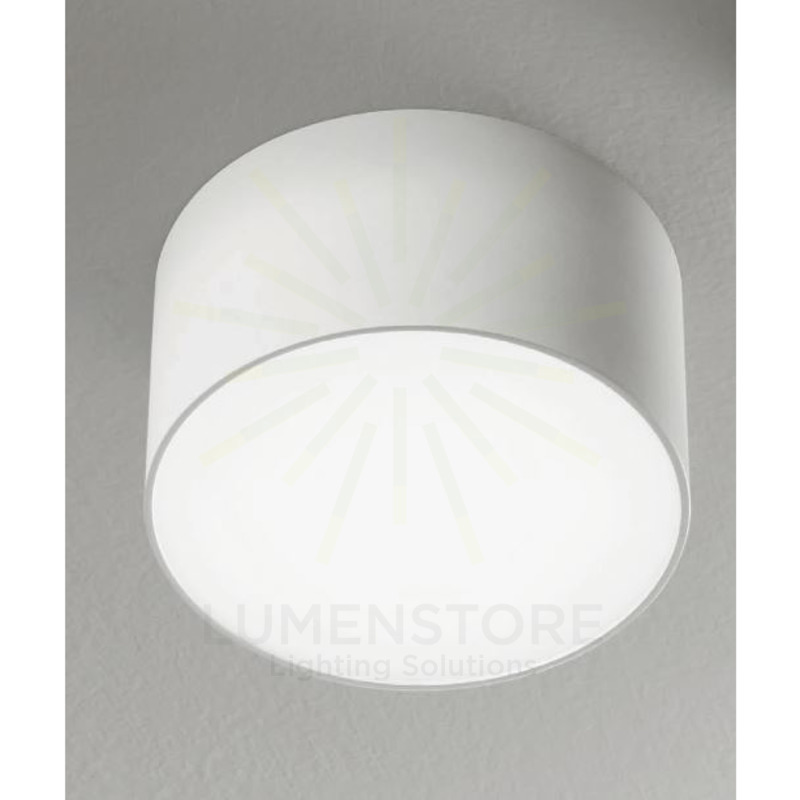 plafoniera cloe65 12w luce calda 3000k gealed piccolo bianco