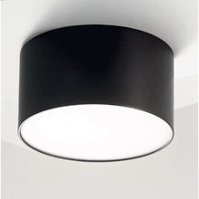 plafoniera cloe65 12w luce calda 3000k gealed piccolo nero