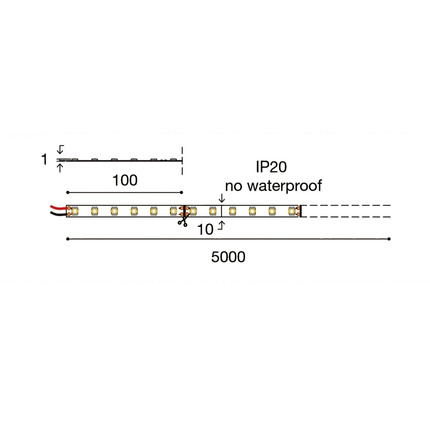 striscia led smd5050 14.4w/m rgb 24v 5mt gealed gst062r