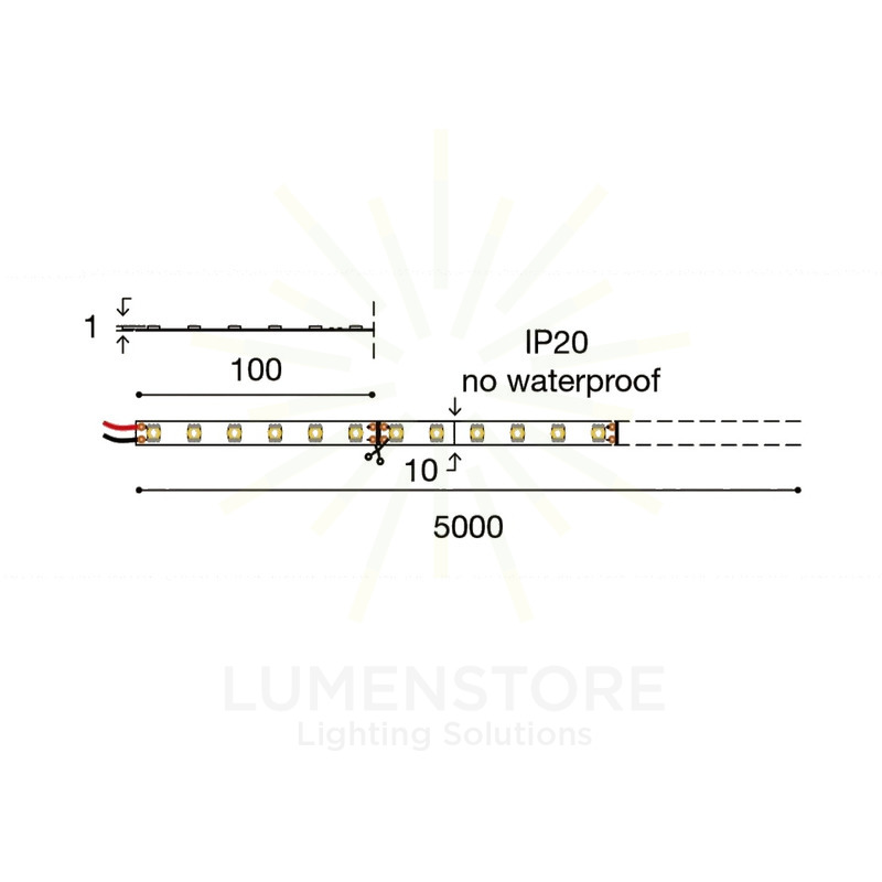 striscia led smd5050 14.4w/m rgb 24v 5mt gealed gst062r