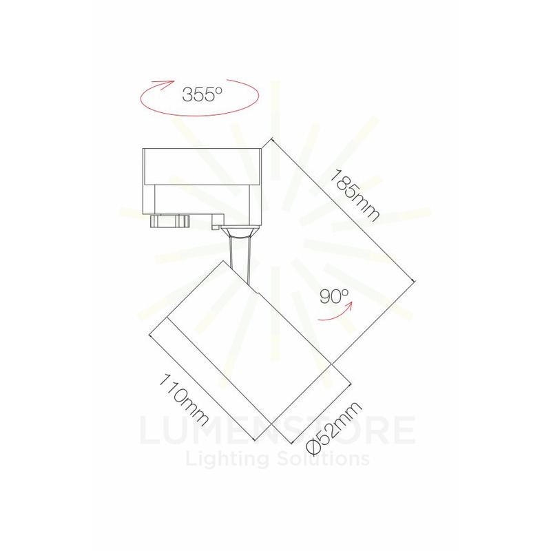 faretto per binario picolo 9.5w 2700k/3000k/4000k beneito faure nero