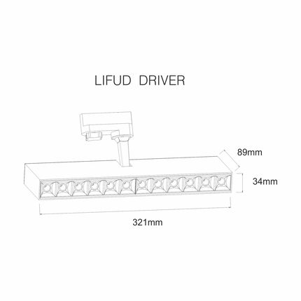 proiettore per binario alfa 32w luce naturale 4000k beneito faure nero