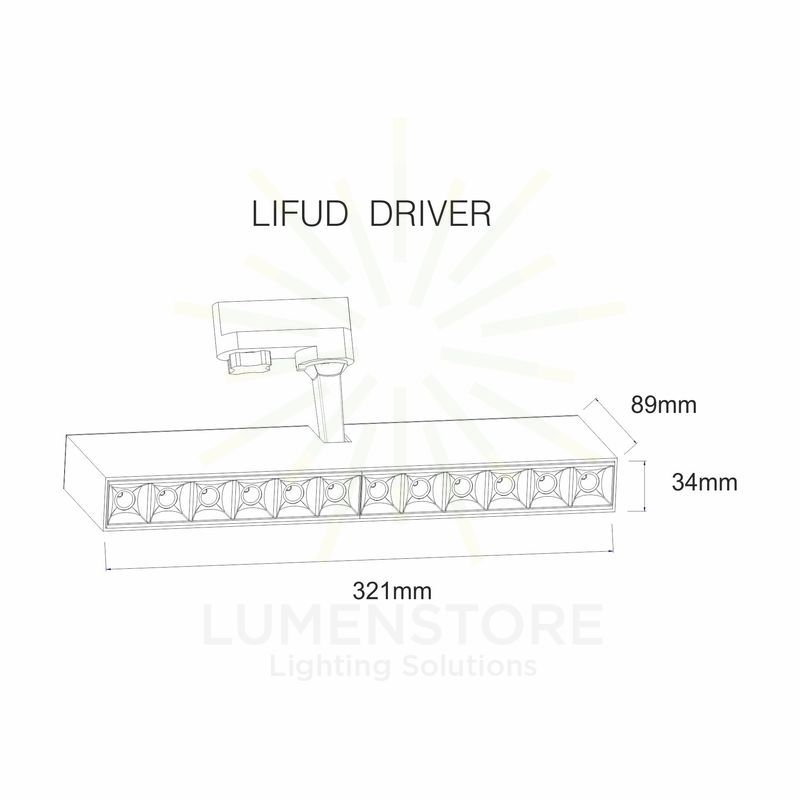 proiettore per binario alfa 32w luce naturale 4000k beneito faure nero