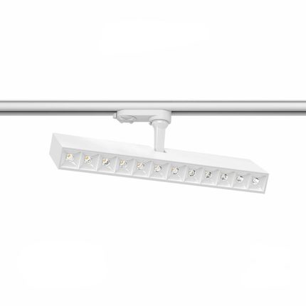 proiettore per binario alfa 32w luce calda 3000k beneito faure bianco