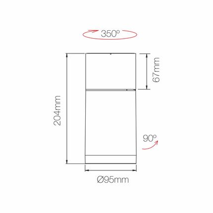 faretto nox 30w 2700k/3000k/4000k beneito faure nero