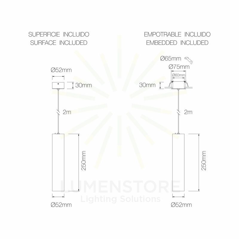 faretto atmos25 7w 2700k/3000k/4000k beneito faure nero