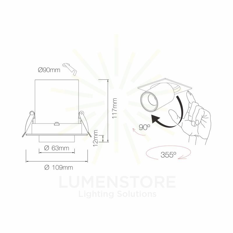 faretto da incasso oxo-c 12w 2700k/3000k/4000k beneito faure nero