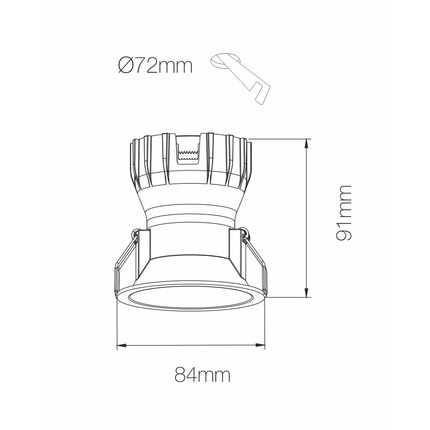 faretto da incasso pulsar 8w luce calda 3000k beneito faure bianco ip65