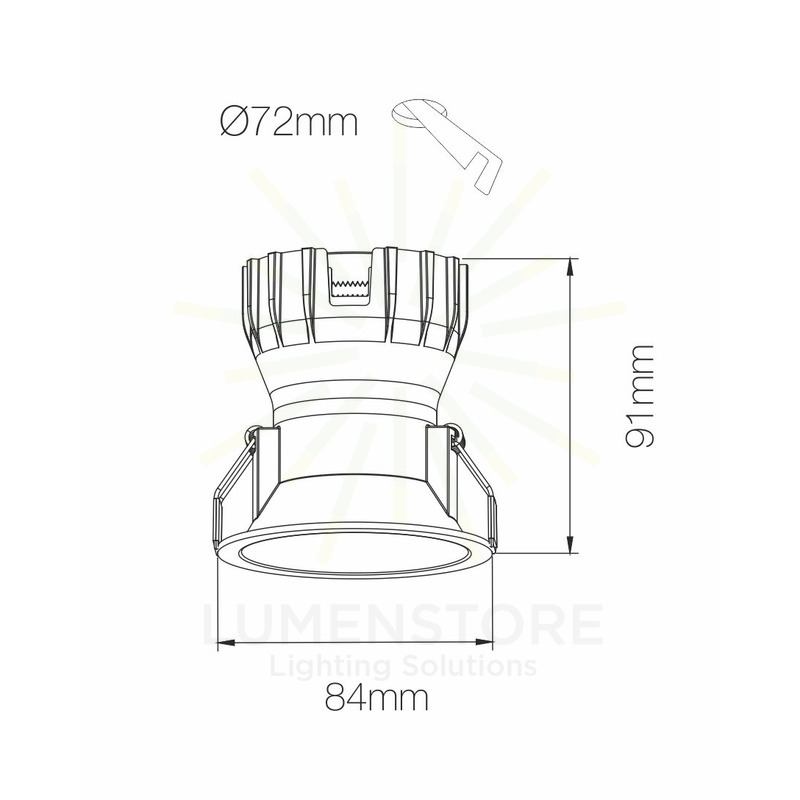 faretto da incasso pulsar 8w luce calda 3000k beneito faure bianco ip65