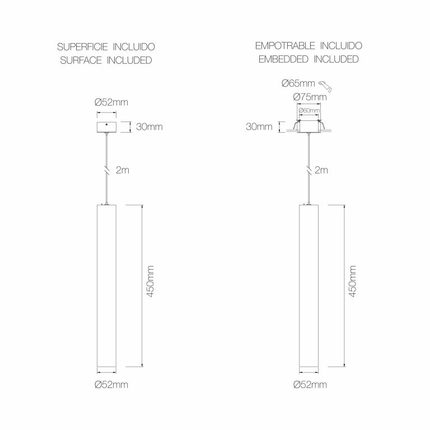 faretto atmos45 10w 2700k/3000k/4000k beneito faure nero