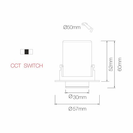 faretto da incasso nano oxo-c 4w 2700k/3000k/4000k beneito faure bianco