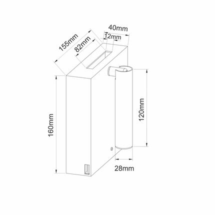 applique 4w 220/240v 2700k nero ip20 beneito faure 4175