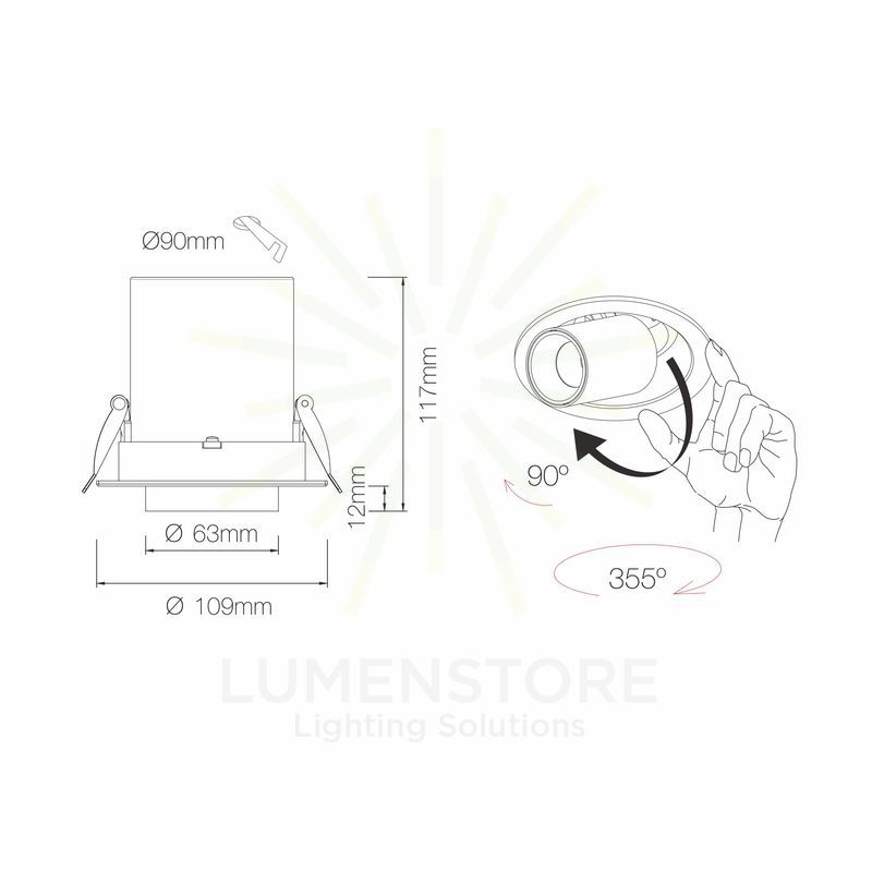 faretto da incasso oxo-r 12w 2700k/3000k/4000k beneito faure bianco