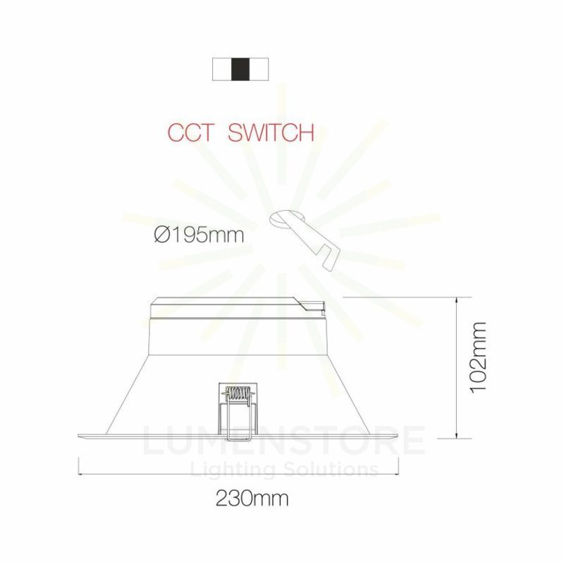 faretto led da incasso 25w 220/240v cct bianco ip40 beneito faure 4236
