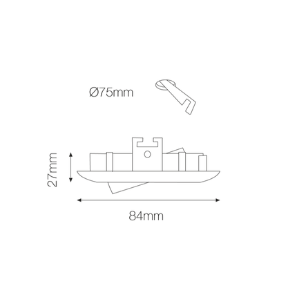 faretto da incasso basculante gu5.3 beneito faure cromo