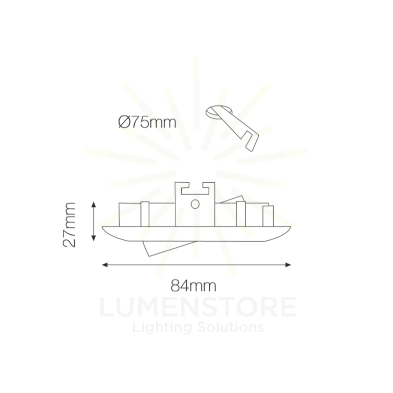 faretto da incasso basculante gu5.3 beneito faure cromo