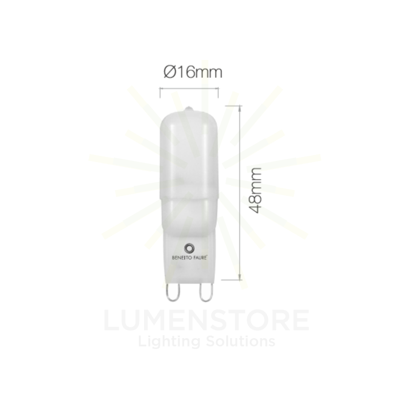 lampadina led uniform-line g9 2.5w luce fredda 850 beneito faure