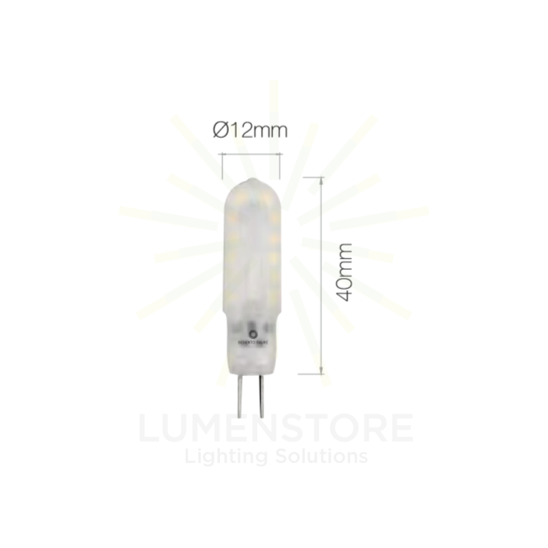 lampadina led long uniform-line g4 1.6w luce calda 830 beneito faure