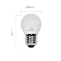 lampadina led esferica e14 5w luce calda 827 beneito faure