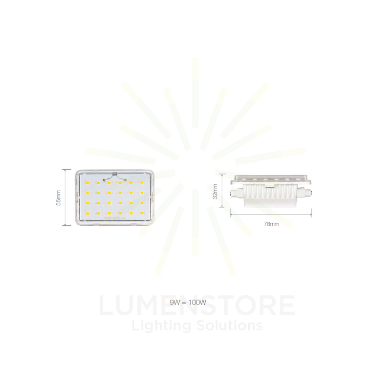 lampadina led lineal r7s 9w luce naturale 840 beneito faure