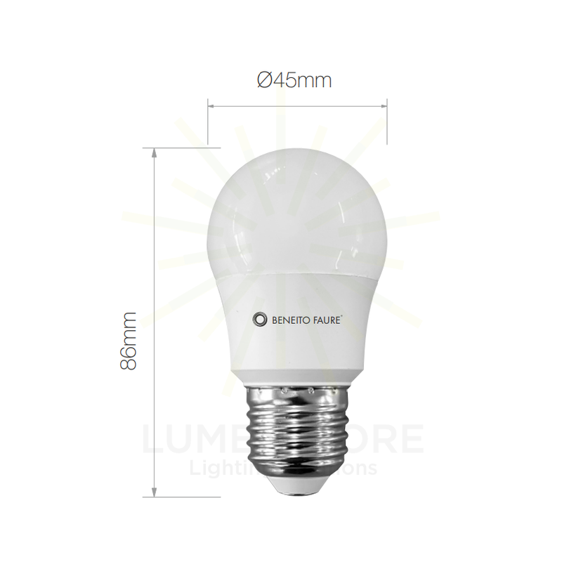 lampadina led esferica e27 7w luce fredda 850 beneito faure