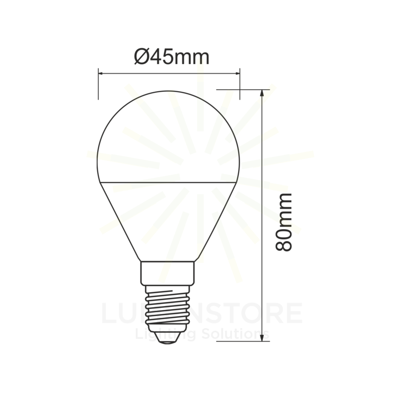 lampadina led esferica e14 5.5w luce naturale 840 beneito faure dimmerabile