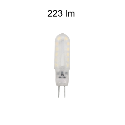 lampadina led long uniform-line g4 1.6w luce calda 830 beneito faure