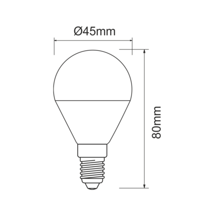 lampadina led esferica e14 5.5w luce calda 830 beneito faure dimmerabile