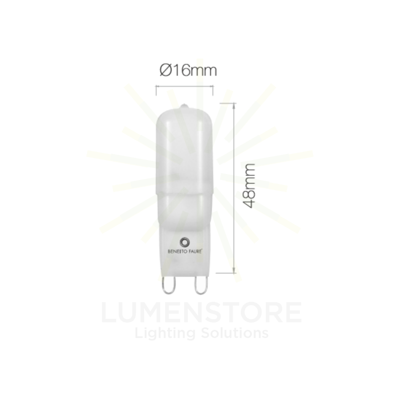 lampadina led uniform-line g9 2.5w luce calda 830 beneito faure