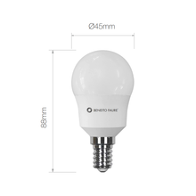 lampadina led esferica e14 7w luce calda 830 beneito faure