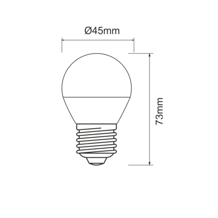 lampadina led esferica e27 5.5w luce calda 830 beneito faure dimmerabile