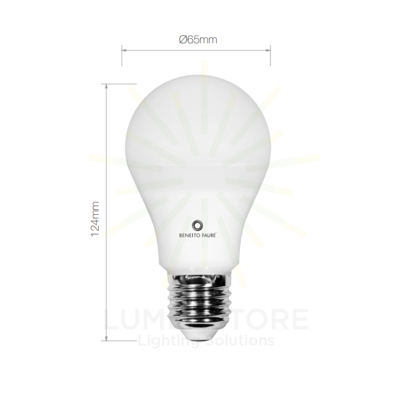 lampadina led standard e27 12w luce calda 827 beneito faure dimmerabile