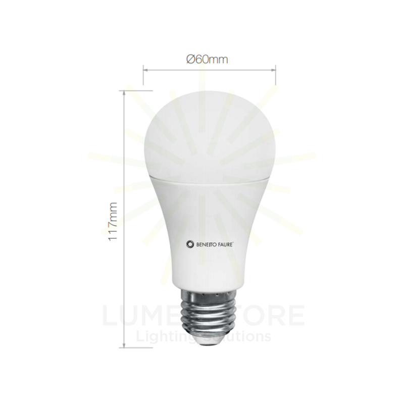 Lampadina LED STANDARD E27 17W luce calda 827 Beneito Faure dimmerabile