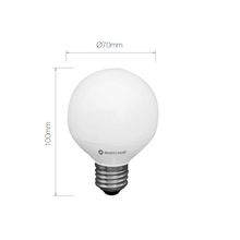 lampadina led micro globo e27 6w luce calda 830 beneito faure